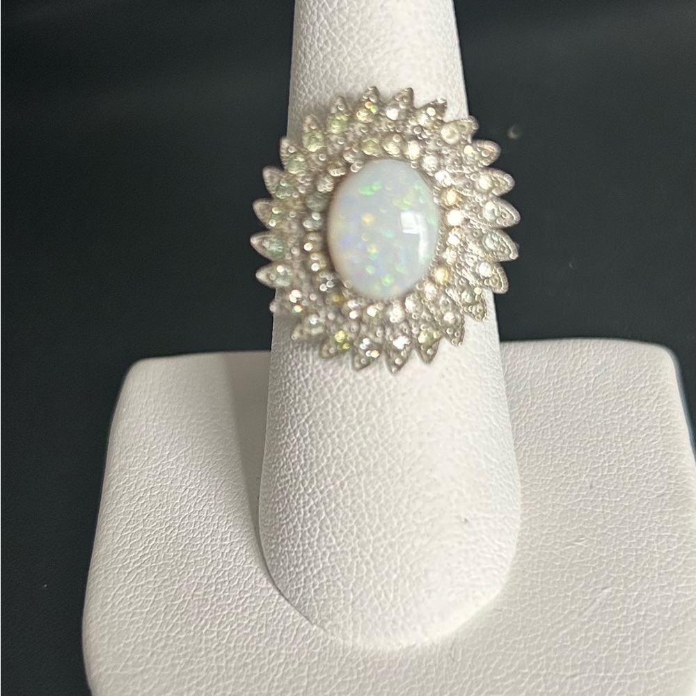 Authentic Opal & Sterling ring - Picture 2 of 7